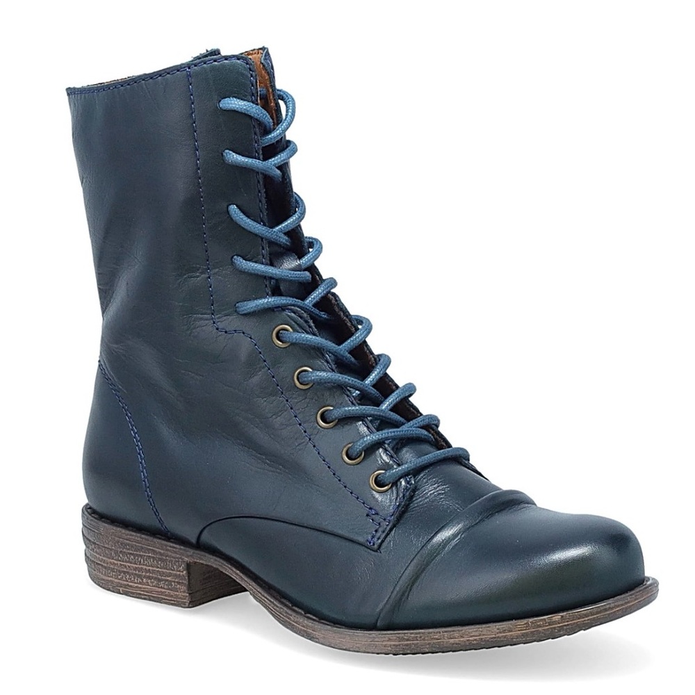 Miz Mooz Lukas Ocean Blue Leather Boots
